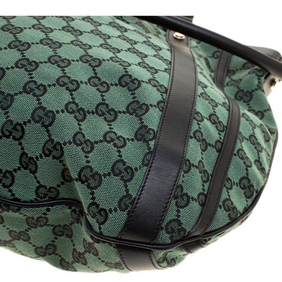Gucci Green GG Supreme Canvas Leather Medium Abbey - Picture 7 of 9
